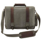 Vintage Canvas Pathfinder Laptop Bag With Leather Accents