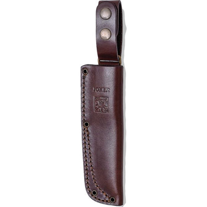 Joker CM112 Bushcraft Stainless Drop Point Blade Survival Knife with Brown Canvas Micarta Handle